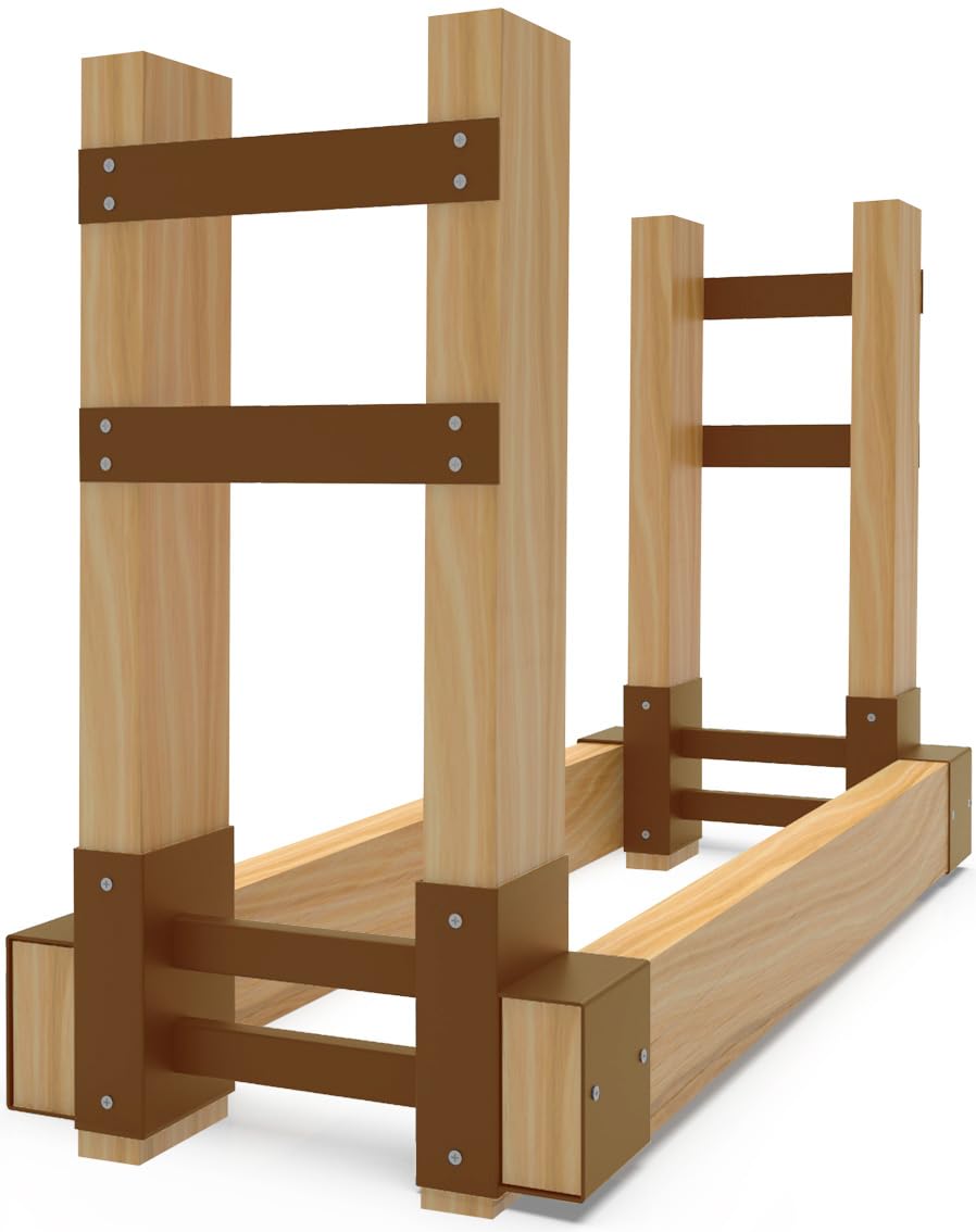 Amazon.com : BALIE SPACE Outdoor Firewood Rack Brackets Kit for